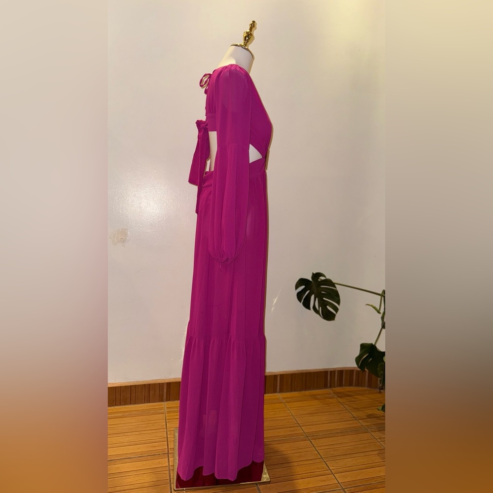 Pink Cut-Out Maxi Dress - Picture 4 of 6
